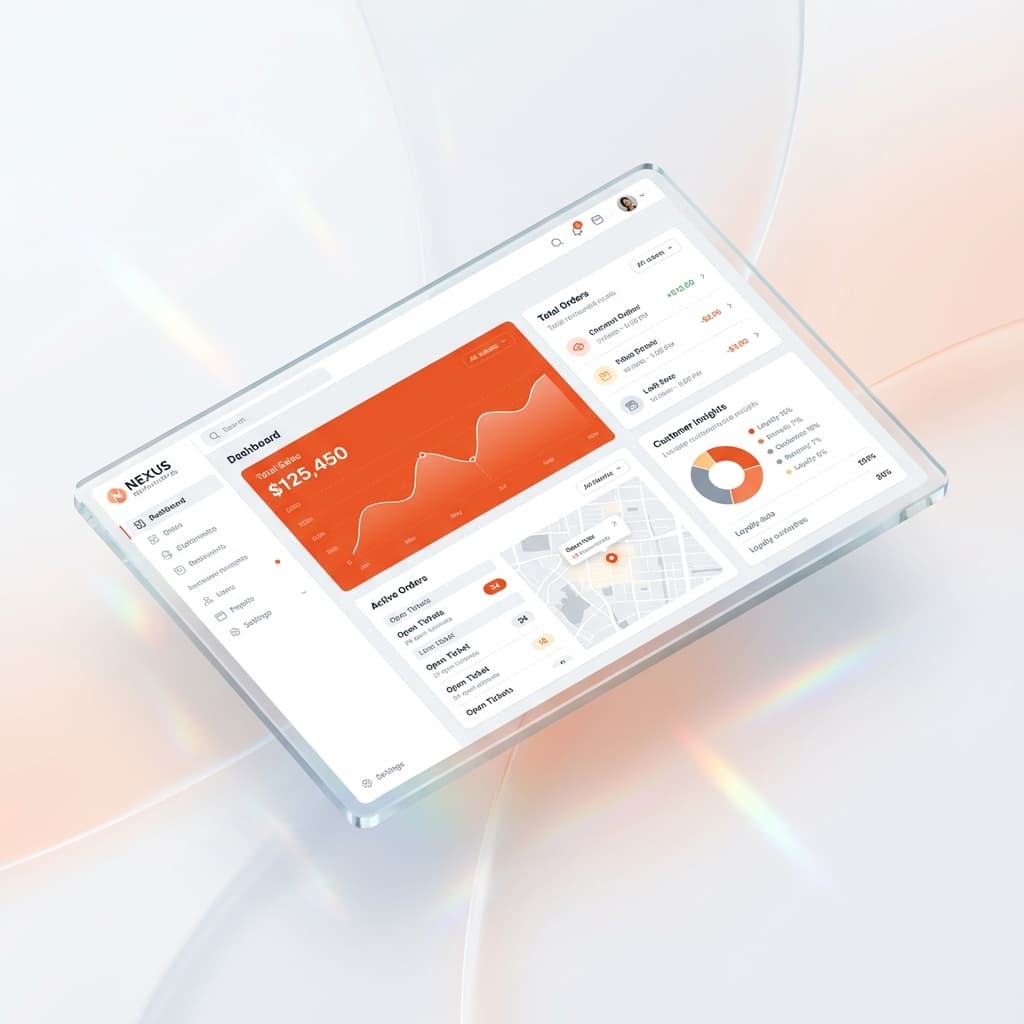 Restaurant Platform Dashboard showing sales analytics and customer insights